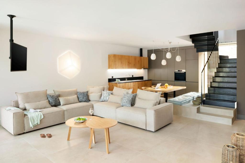Posezení v ubytování Amantes Villas and Suites