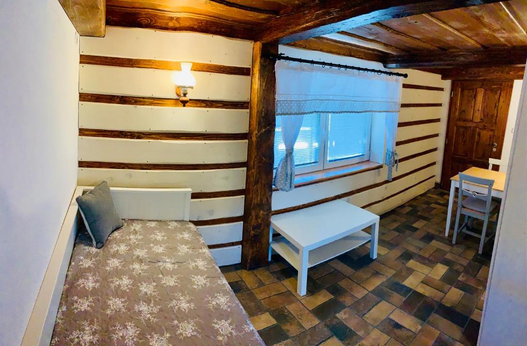 Postel nebo postele na pokoji v ubytování Chalupa na Horce