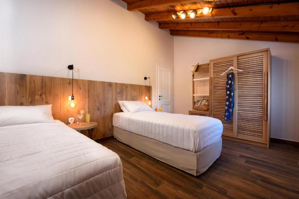 Postel nebo postele na pokoji v ubytování Corfu Seaview Maisonette - Sopra il Mare