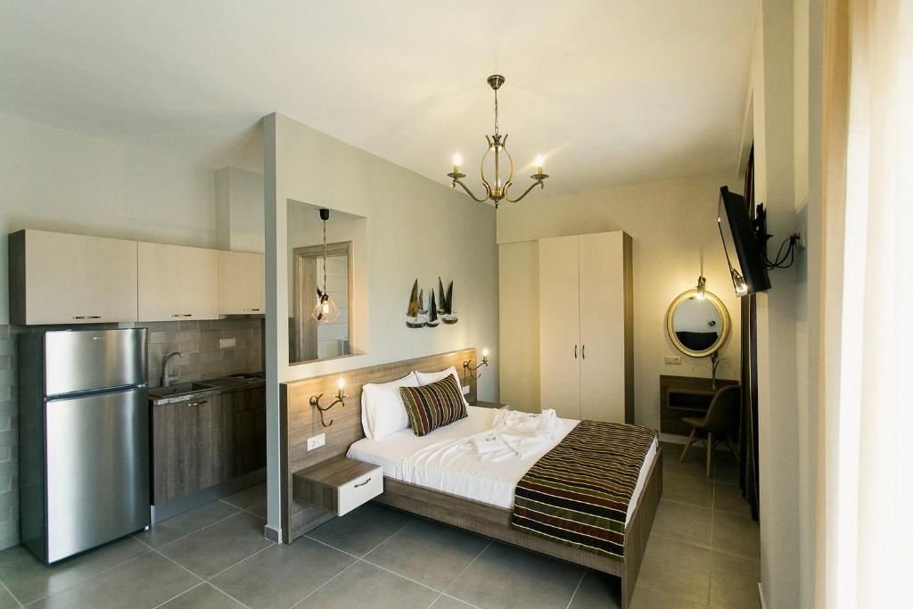 Posteľ alebo postele v izbe v ubytovaní Frangeo boutique rooms