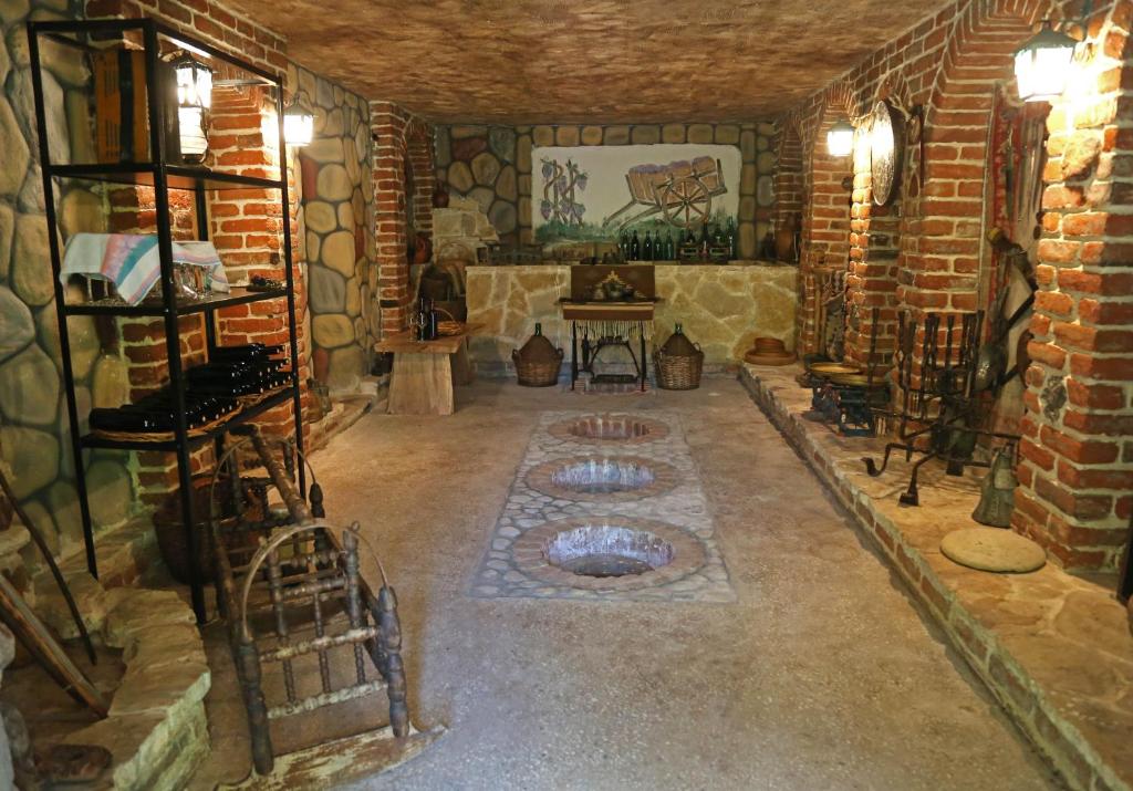 Χώρος καθιστικού στο Wine House KNIAZ