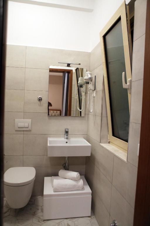 Koupelna v ubytování Hotel Pelikan