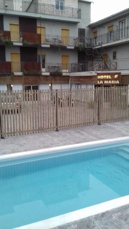 The swimming pool at or close to La Masia