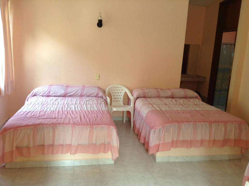 Postel nebo postele na pokoji v ubytování Hotel Tecozautla