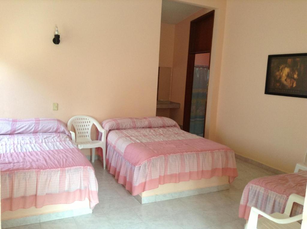 Postel nebo postele na pokoji v ubytování Hotel Tecozautla