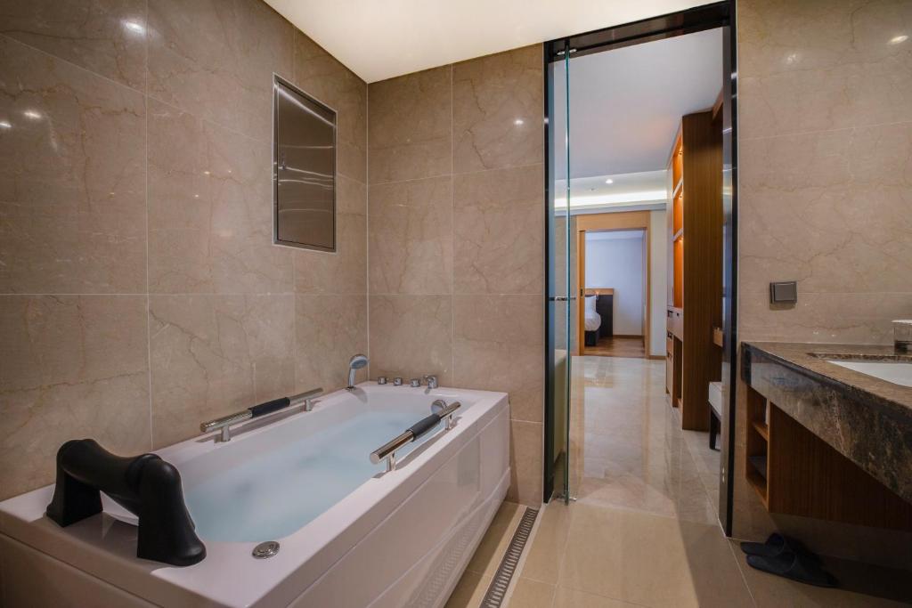 Koupelna v ubytování Shin Shin Hotel Jeju Airport