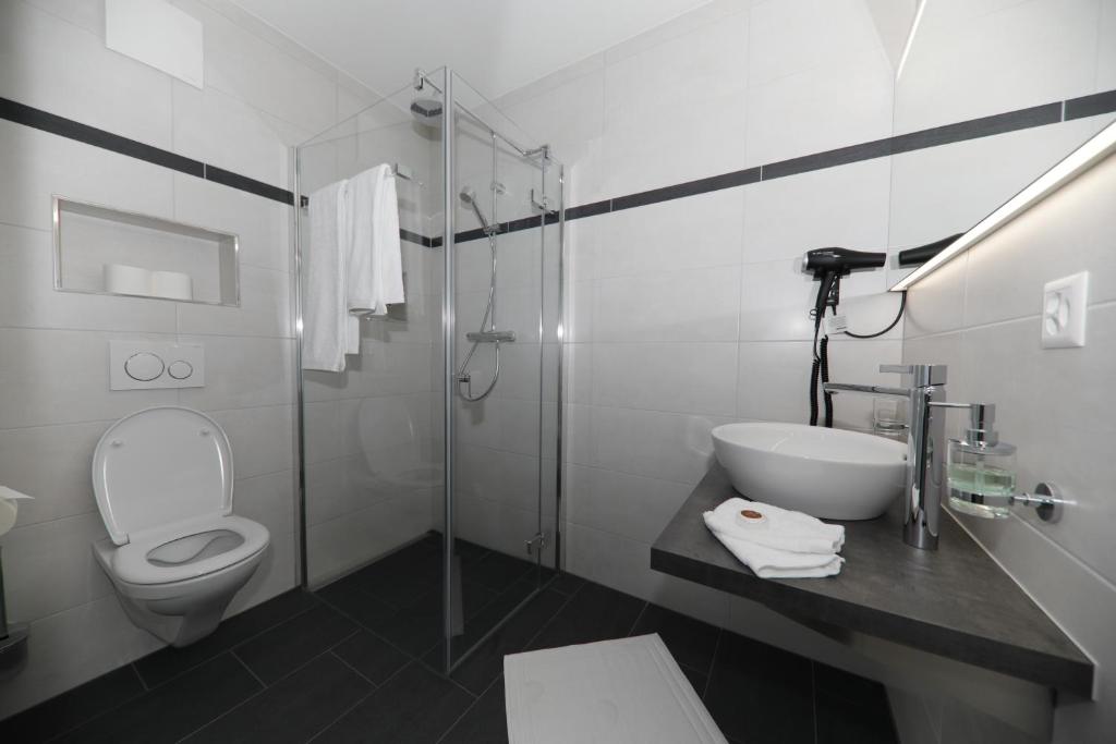 Koupelna v ubytování Business Apartments Reichenburg