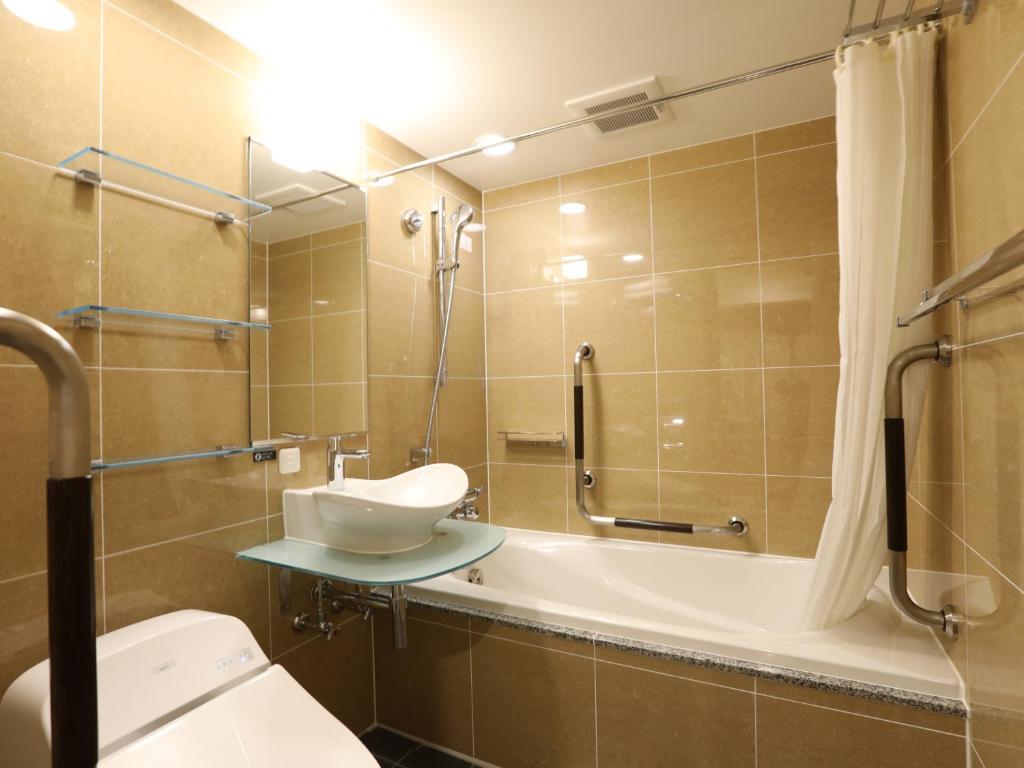 Koupelna v ubytování APA Hotel Shinjuku Kabukicho Chuo