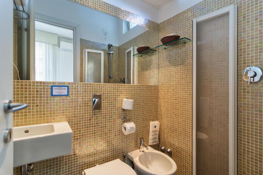 Koupelna v ubytování Hotel Hermitage