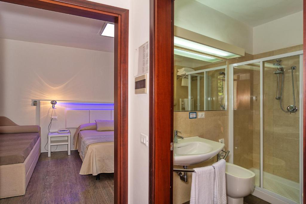 Koupelna v ubytování Hotel Hermitage