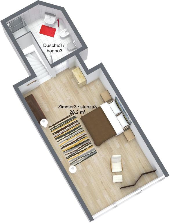 Plán poschodí v ubytovaní Apartments Bachmann