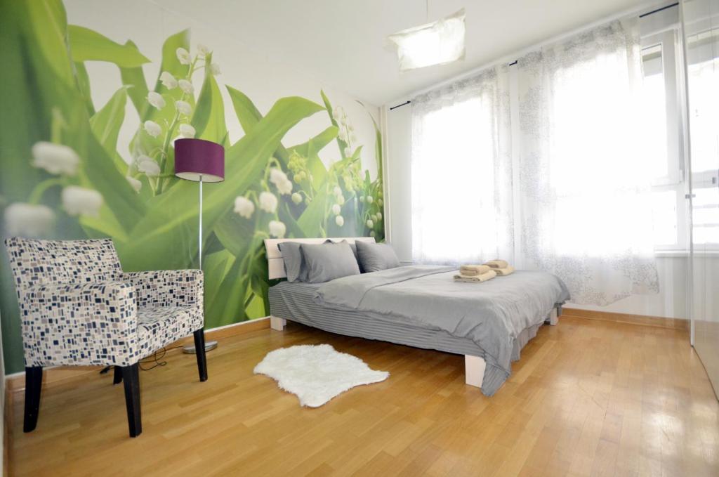 Postel nebo postele na pokoji v ubytování Clean&Cozy Apartments Novi Beograd