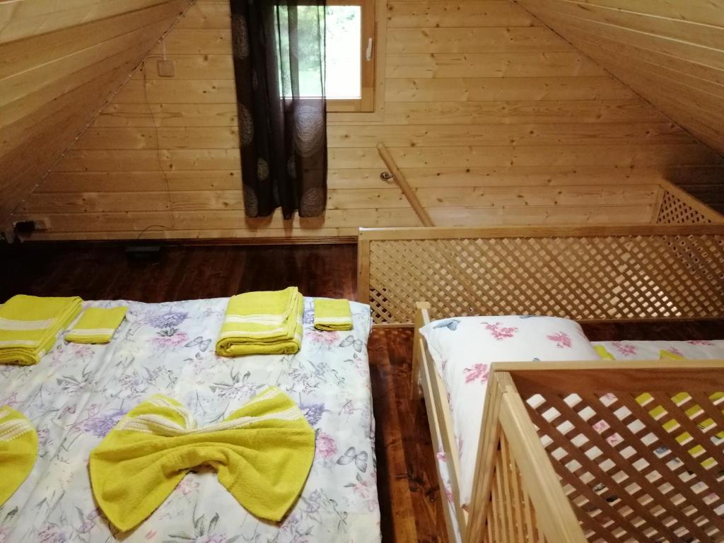 Postel nebo postele na pokoji v ubytování Ainja Puhkemaja