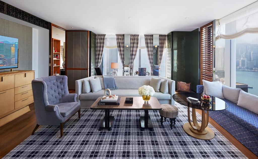 Posezení v ubytování Rosewood Hong Kong