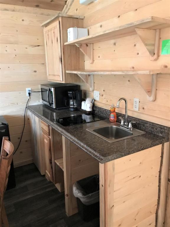 Kuchyň nebo kuchyňský kout v ubytování Drift Lodge