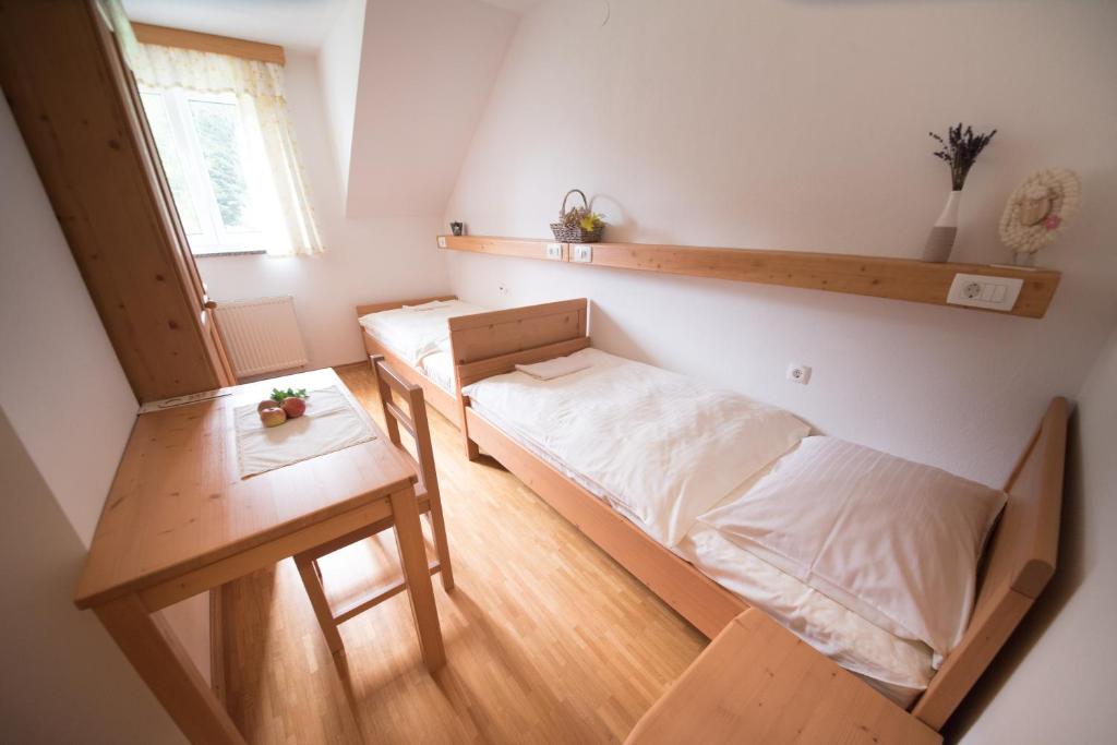 Postel nebo postele na pokoji v ubytování Tourist Farm Pr'Dovar