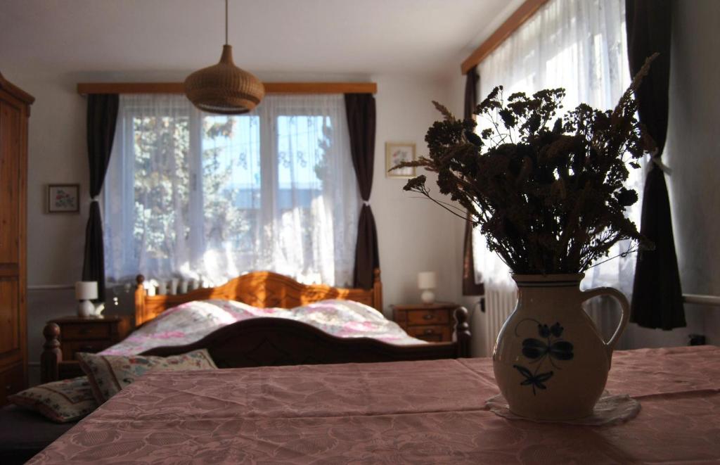 Postel nebo postele na pokoji v ubytování Ohrazenice 103