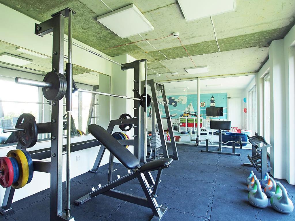 Posilňovňa alebo fitness centrum v ubytovaní Villa Rasmus