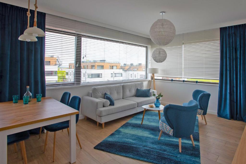 Posezení v ubytování Apartament Zefir Mechelinki