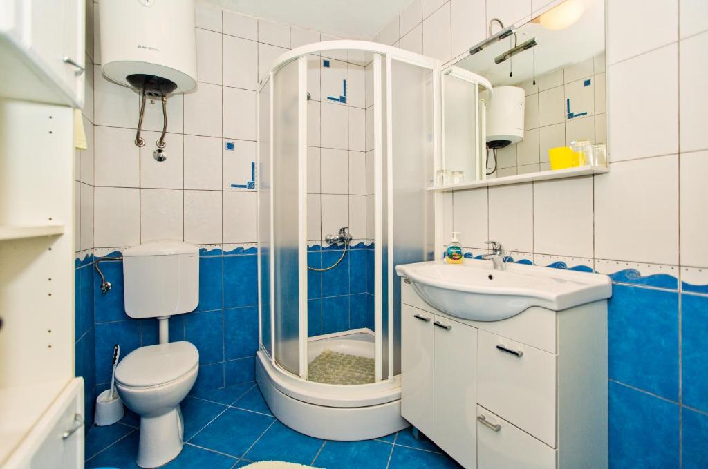 Koupelna v ubytování Rooms Barbarić