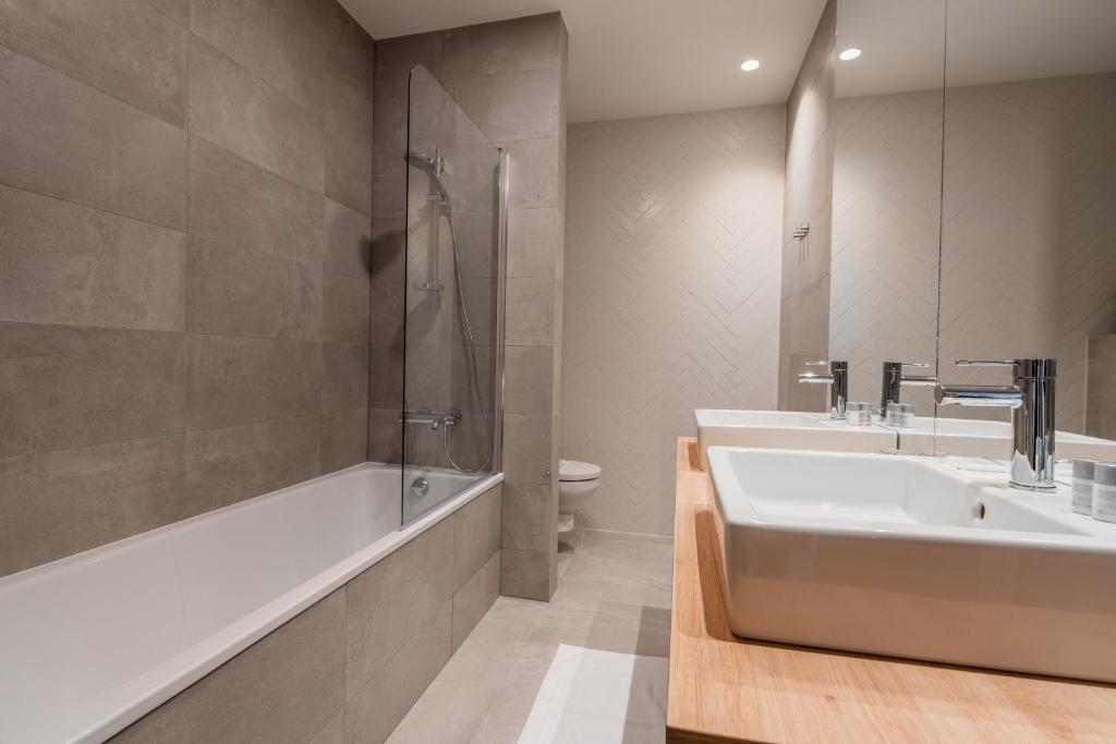 Koupelna v ubytování Apartmány pri vstupe do Aquaparku