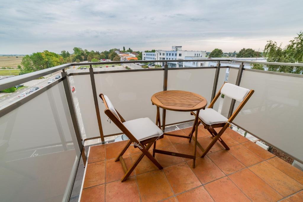 Balkón nebo terasa v ubytování Apartmány pri vstupe do Aquaparku