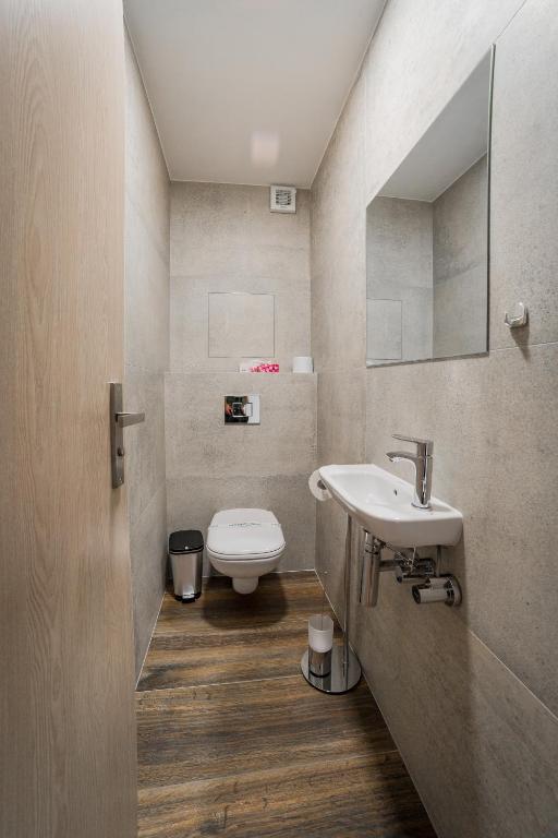Koupelna v ubytování Apartmány pri vstupe do Aquaparku