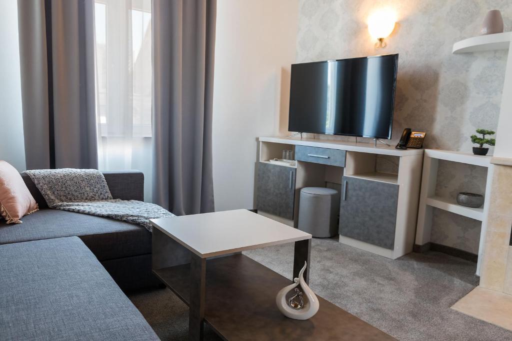 TV a/nebo společenská místnost v ubytování Hotel Central