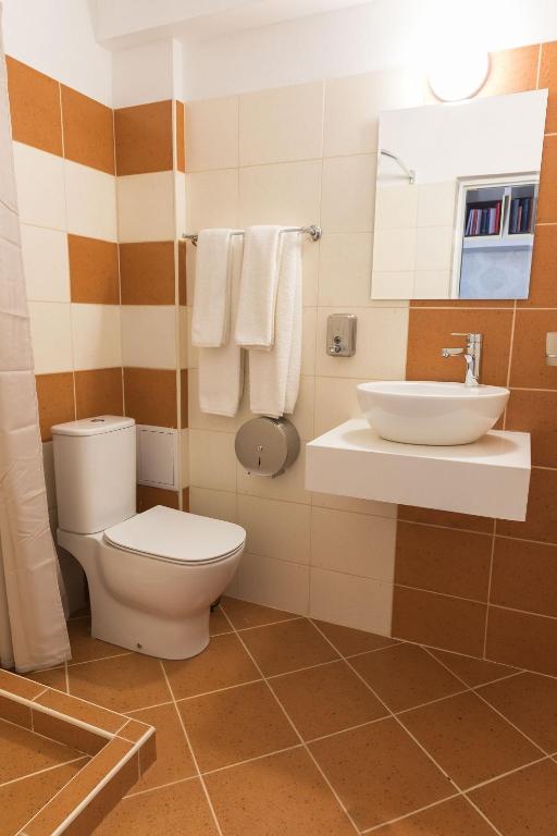 Koupelna v ubytování Hotel Central