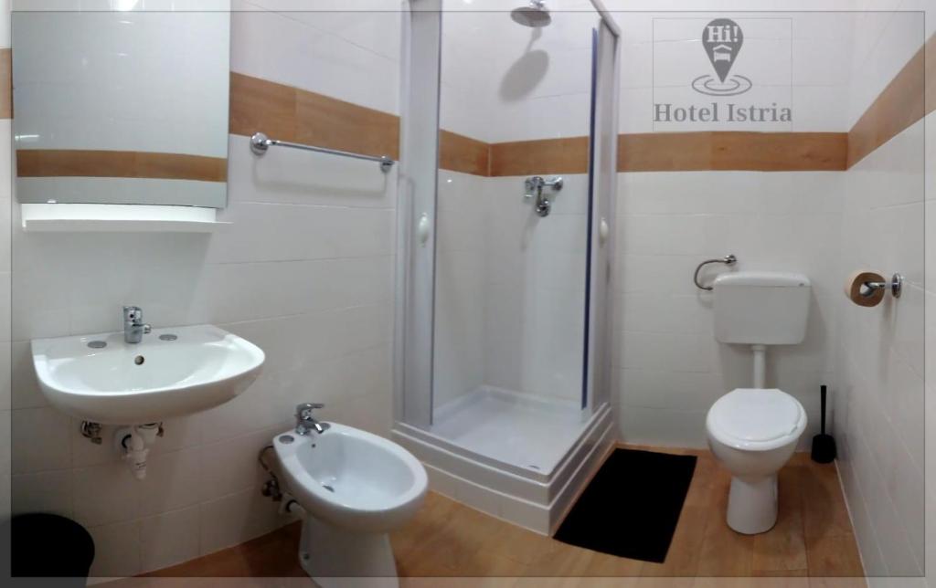 Koupelna v ubytování Hotel Istria