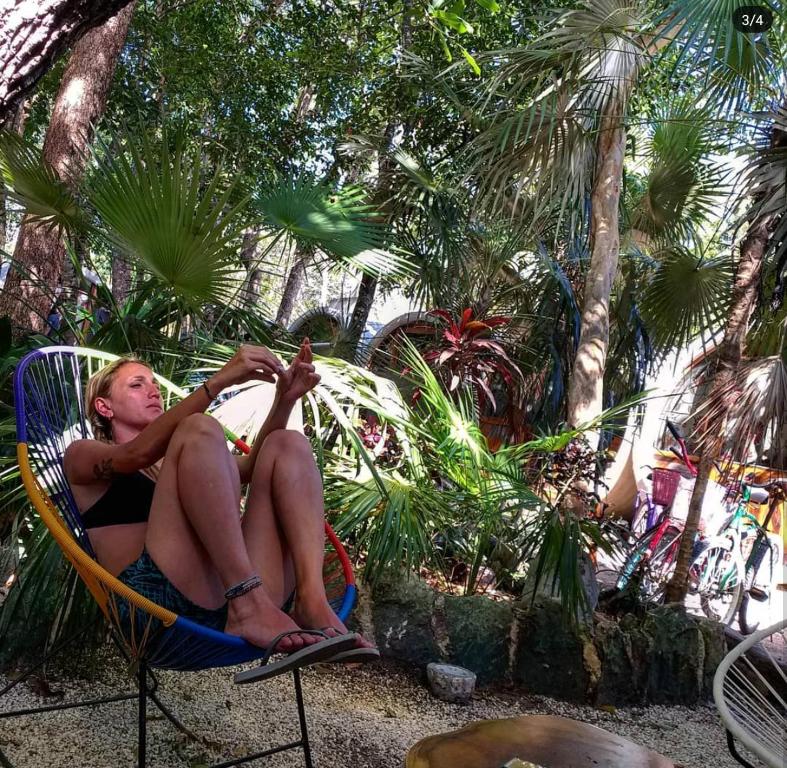 Zahrada ubytování Tubo Tulum Hostel
