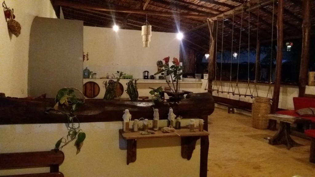 Posezení v ubytování Tubo Tulum Hostel