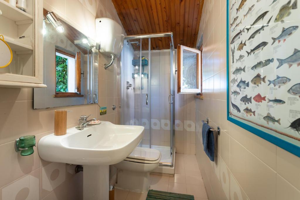 Koupelna v ubytování Chalet sul Trasimeno
