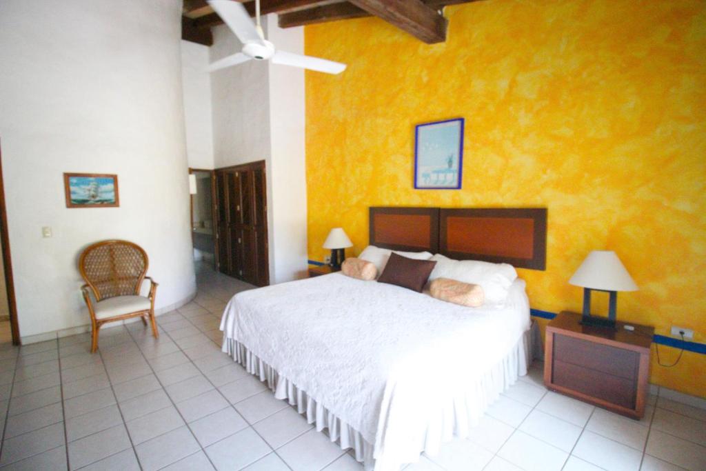 Postel nebo postele na pokoji v ubytování Villas del Sol en Los Tules