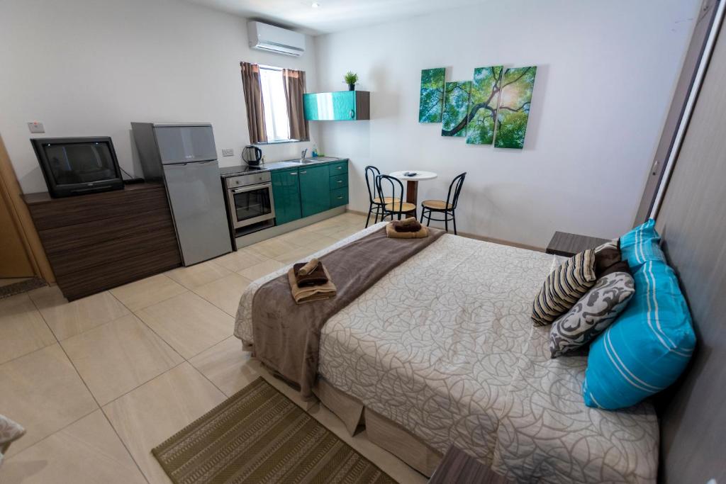 Kuchyň nebo kuchyňský kout v ubytování Estrella Lodging