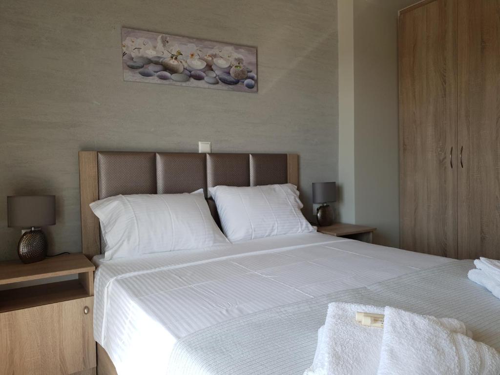 Posteľ alebo postele v izbe v ubytovaní Villas Mamas Beach