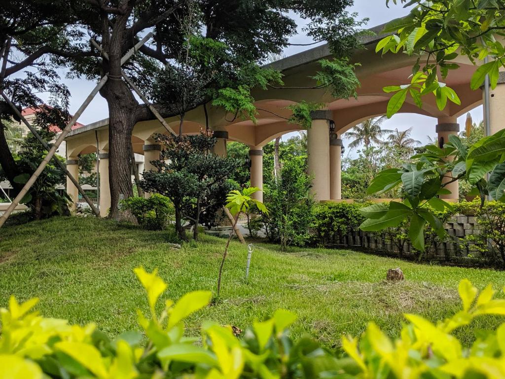 A garden outside Howard Kenting Wonder House