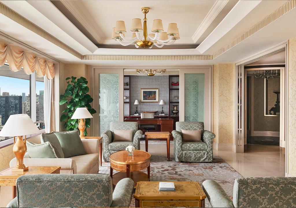 Posezení v ubytování Shangri-La Fuzhou