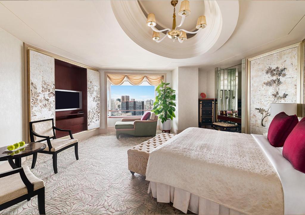 TV a/nebo společenská místnost v ubytování Shangri-La Fuzhou