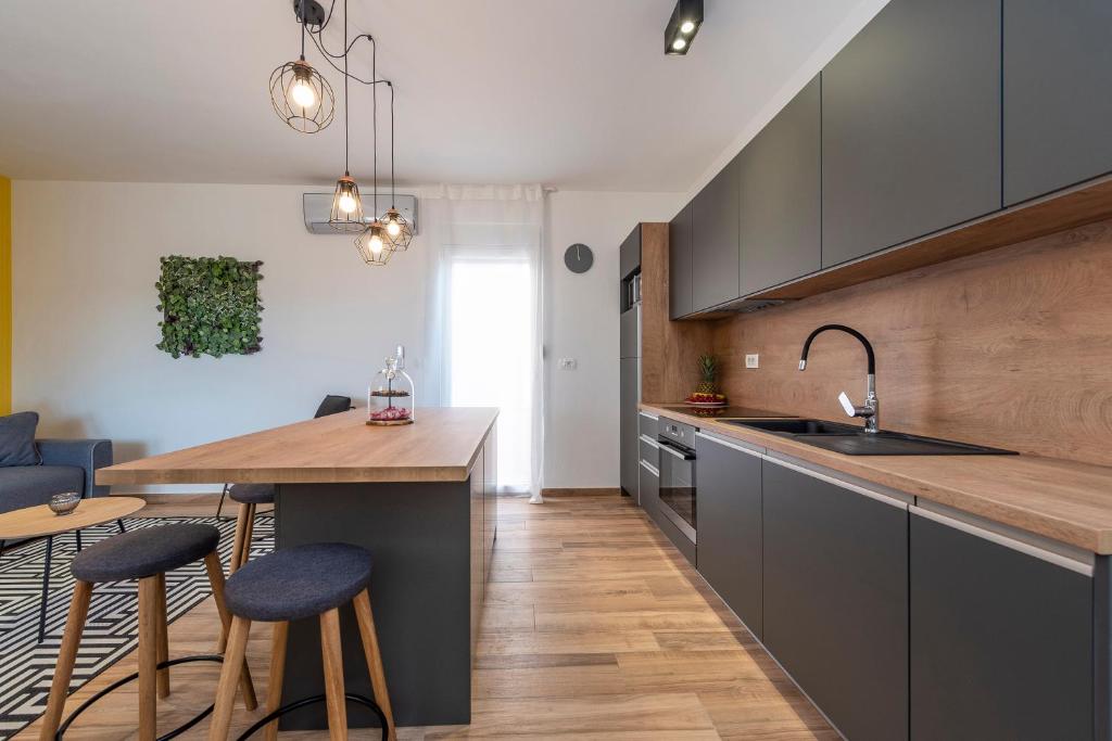 Kuchyň nebo kuchyňský kout v ubytování LUXURY APARTMENTS - LA VIR 3 & 4