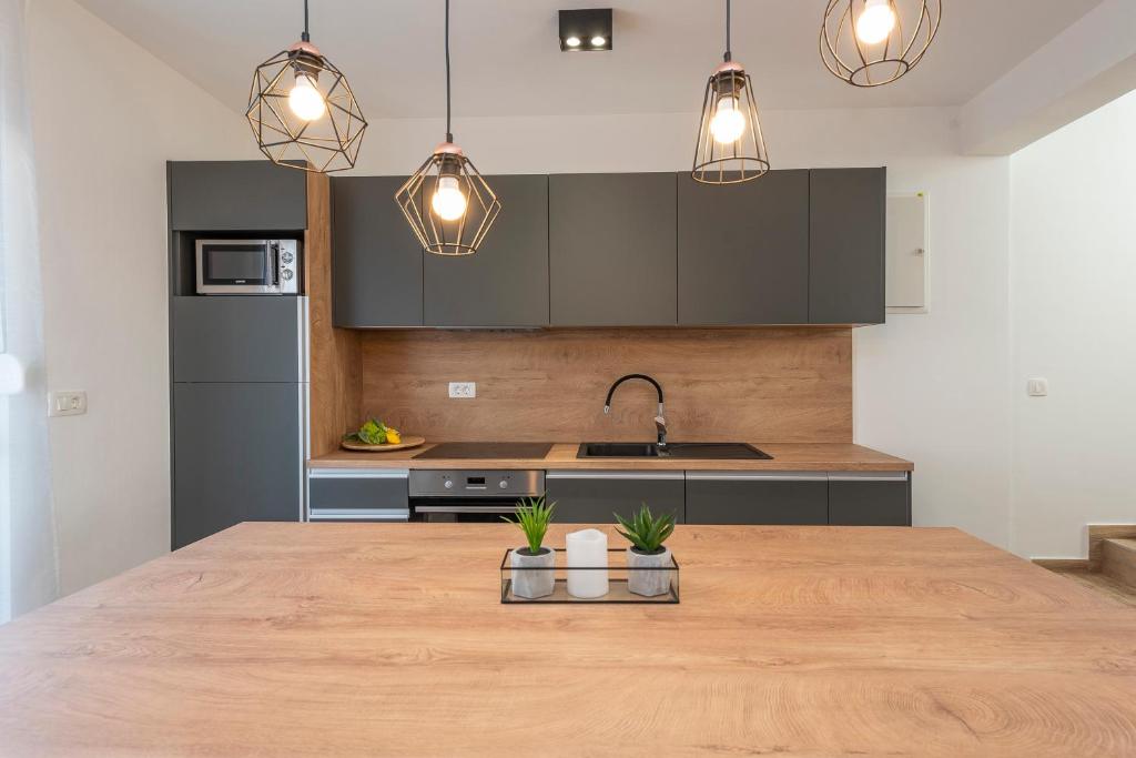 Kuchyň nebo kuchyňský kout v ubytování LUXURY APARTMENTS - LA VIR 3 & 4
