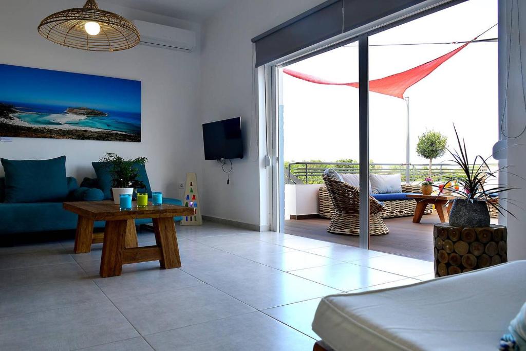 A seating area at Villa Patroklos