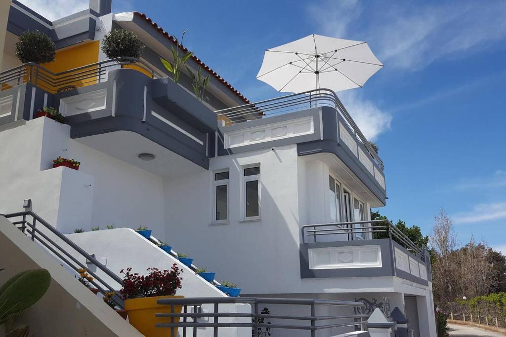 A balcony or terrace at Villa Patroklos