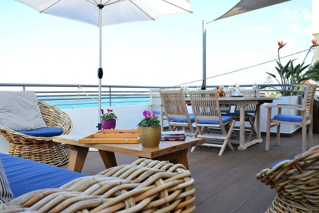 A balcony or terrace at Villa Patroklos