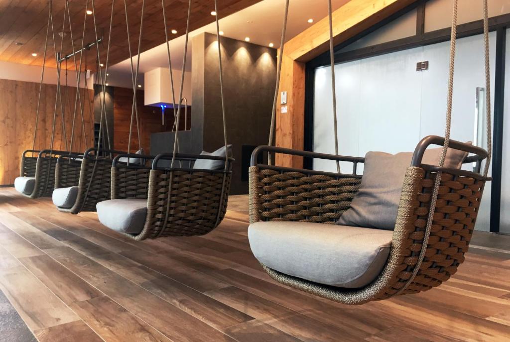 Posezení v ubytování Hôtel Les Bains d'Ovronnaz