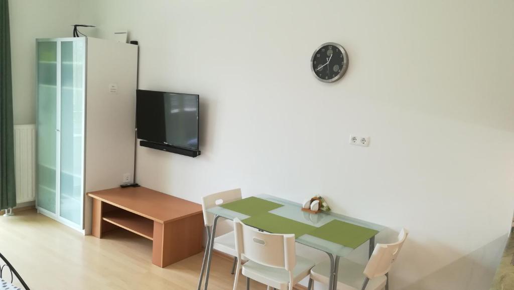 TV a/nebo společenská místnost v ubytování Club 218 Wellness Stúdió