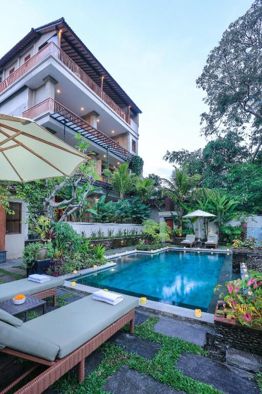 Bazén v ubytování Nata Ubud nebo v jeho okolí