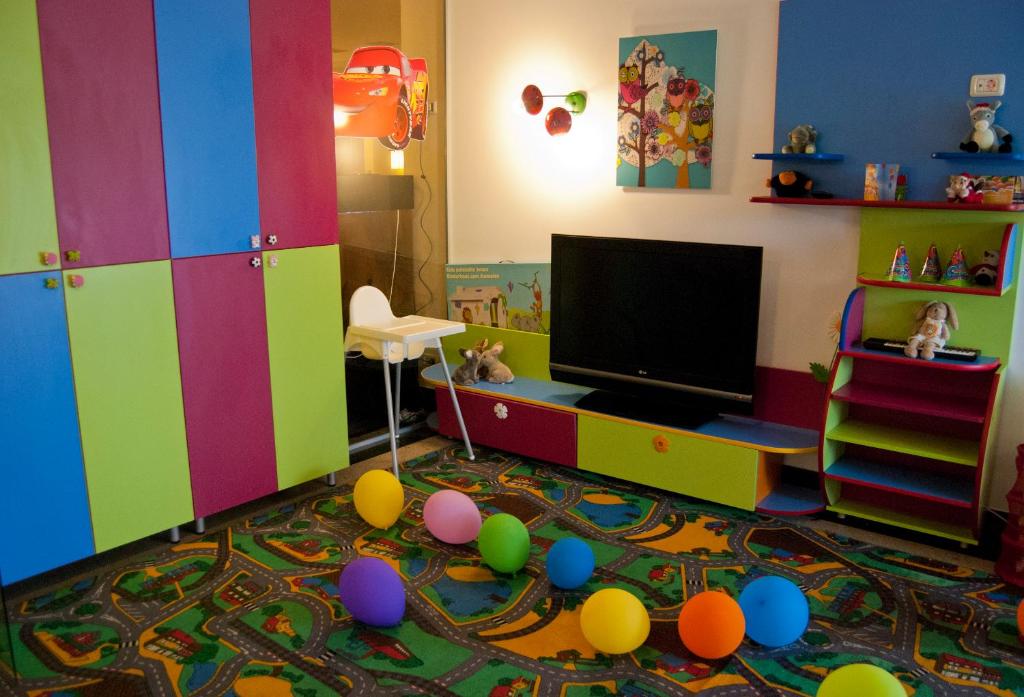 TV a/nebo společenská místnost v ubytování Hotel Tecadra