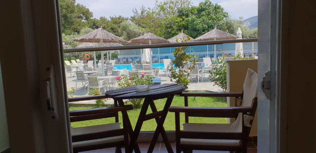 Nespecifikovaný výhled na hory nebo výhled na hory při pohledu z aparthotelu