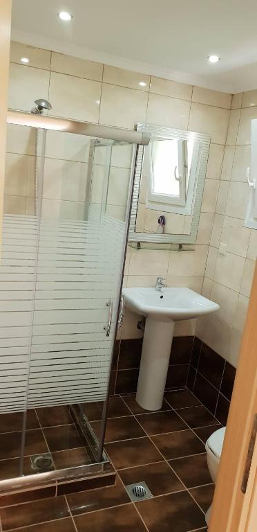 Koupelna v ubytování Hotel Zafira